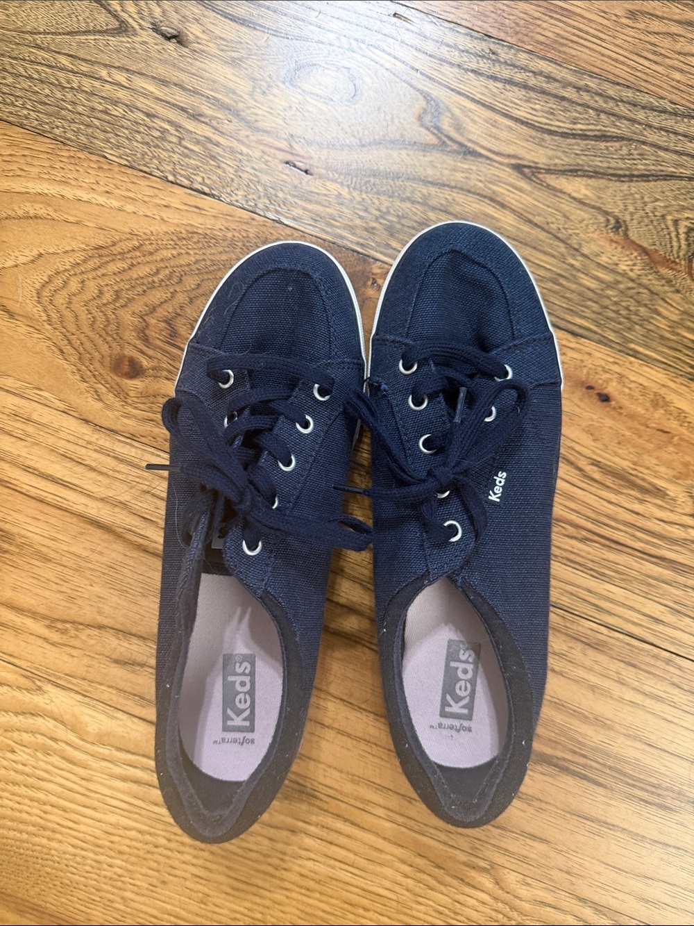 Keds Navy Canvas Lace-Up Sneakers